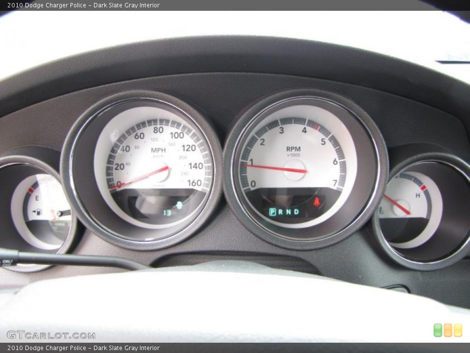 Dark Slate Gray Interior Gauges for the 2010 Dodge Charger Police #47500546