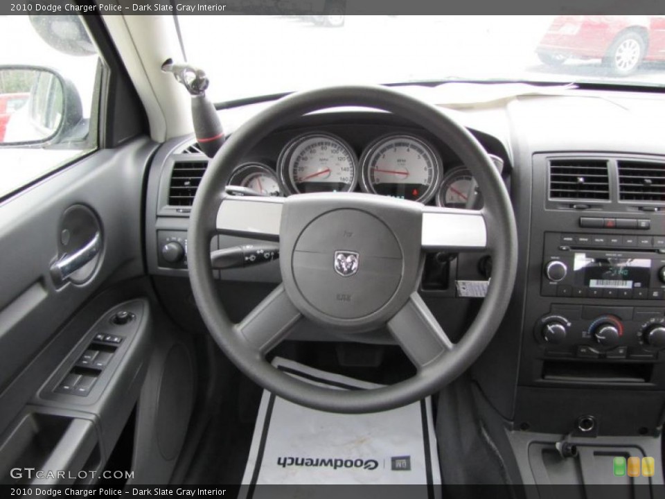 Dark Slate Gray Interior Steering Wheel for the 2010 Dodge Charger Police #47500849