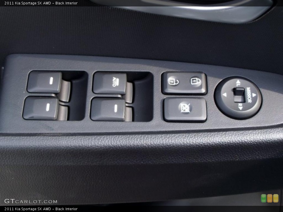 Black Interior Controls for the 2011 Kia Sportage SX AWD #47501983