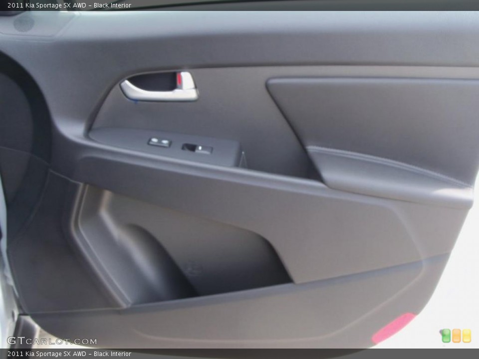 Black Interior Door Panel for the 2011 Kia Sportage SX AWD #47502025