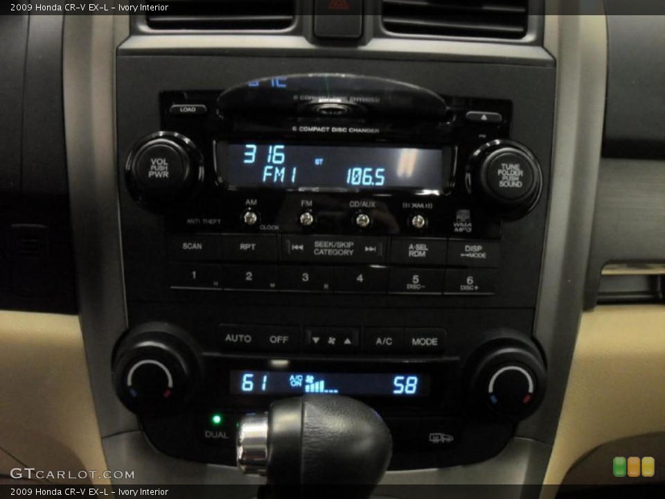 Ivory Interior Controls for the 2009 Honda CR-V EX-L #47506612