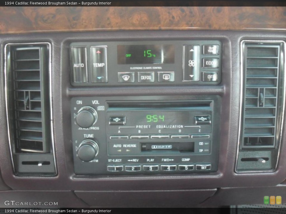 Burgundy Interior Controls for the 1994 Cadillac Fleetwood Brougham Sedan #47509021
