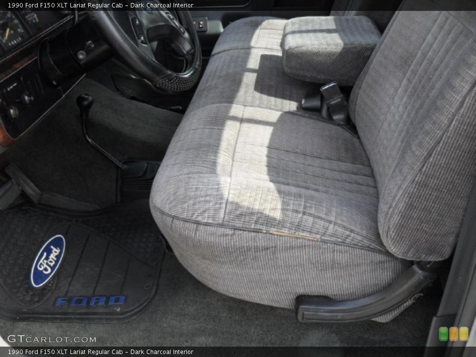 Dark Charcoal Interior Front Seat for the 1990 Ford F150 XLT Lariat Regular Cab #47509714