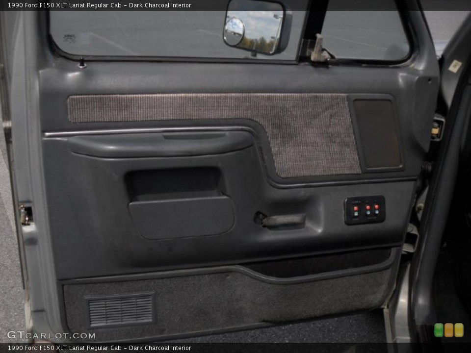 Dark Charcoal Interior Door Panel for the 1990 Ford F150 XLT Lariat Regular Cab #47509729