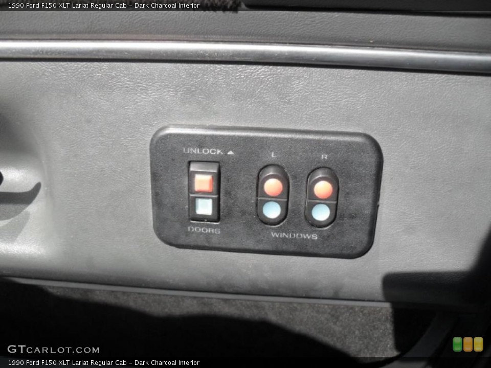 Dark Charcoal Interior Controls for the 1990 Ford F150 XLT Lariat Regular Cab #47509762
