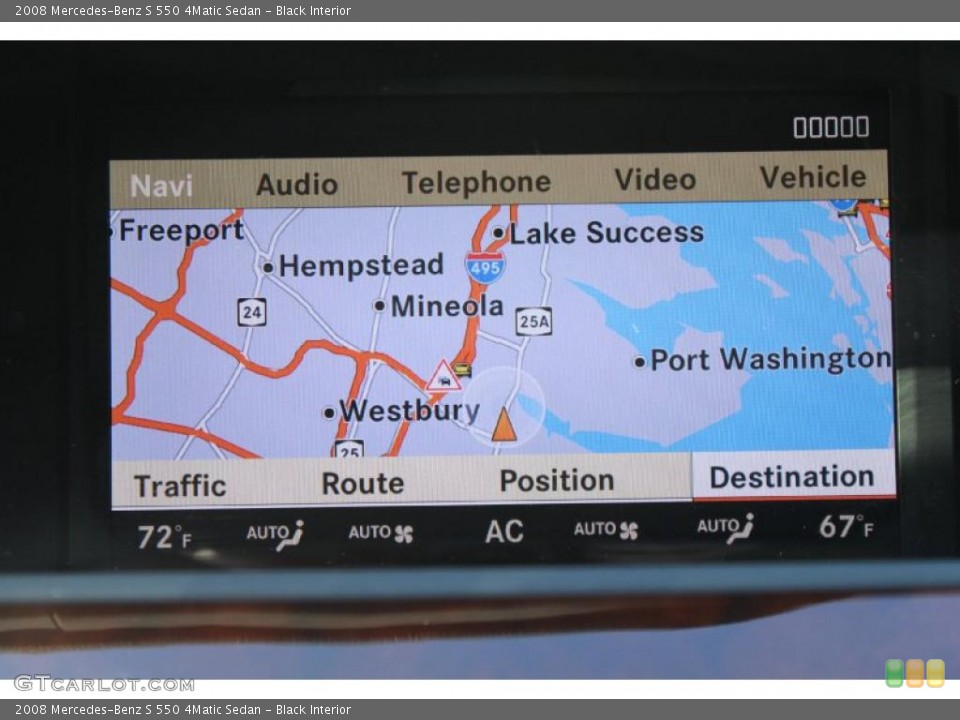 Black Interior Navigation for the 2008 Mercedes-Benz S 550 4Matic Sedan #47513518