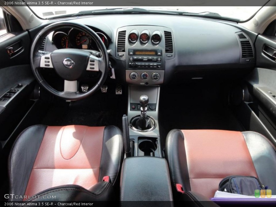 Charcoal Red Interior Dashboard For The 2006 Nissan Altima