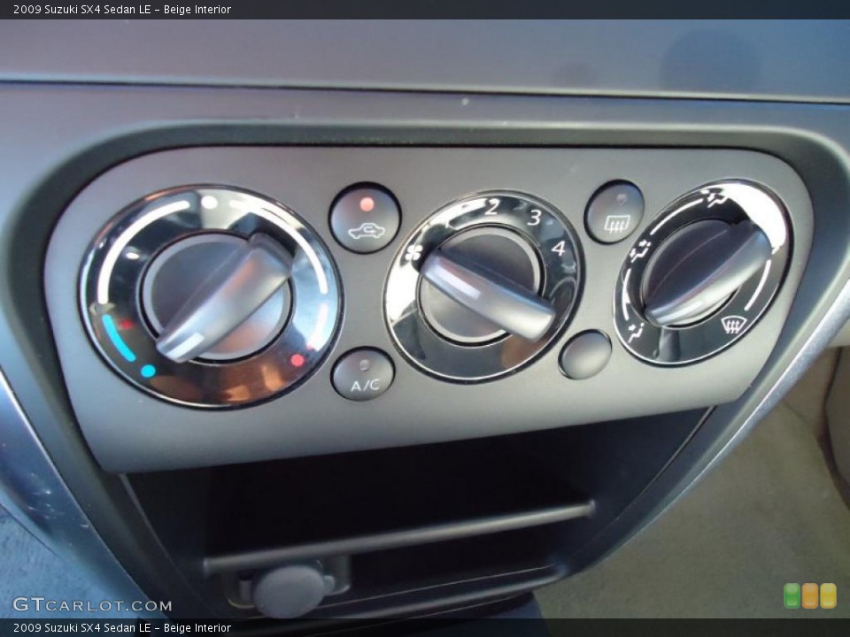 Beige Interior Controls for the 2009 Suzuki SX4 Sedan LE #47515669