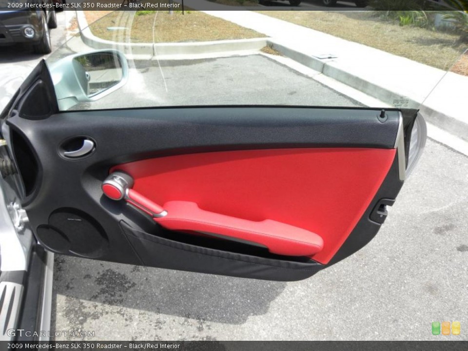Black/Red Interior Door Panel for the 2009 Mercedes-Benz SLK 350 Roadster #47515945