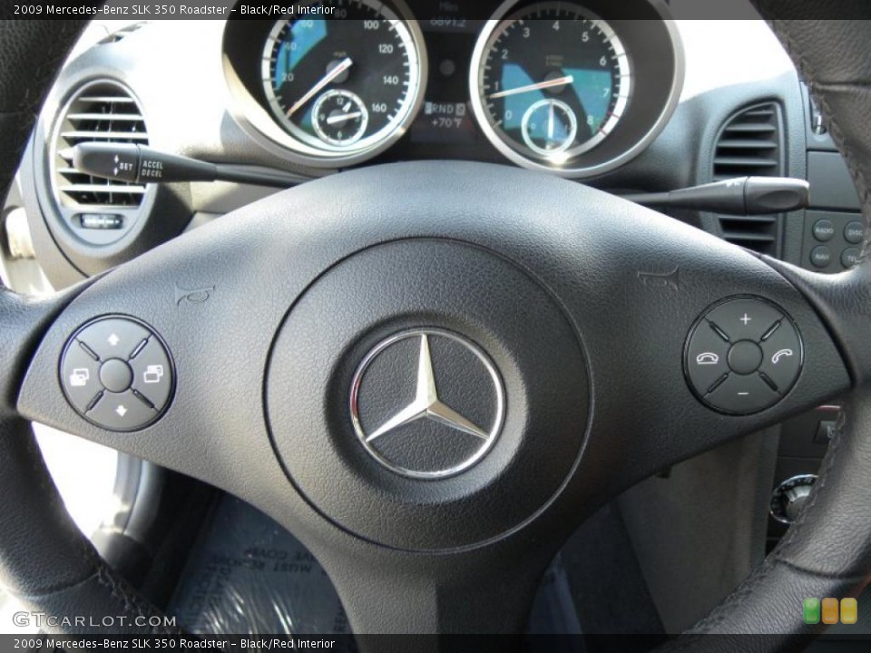 Black/Red Interior Steering Wheel for the 2009 Mercedes-Benz SLK 350 Roadster #47516128