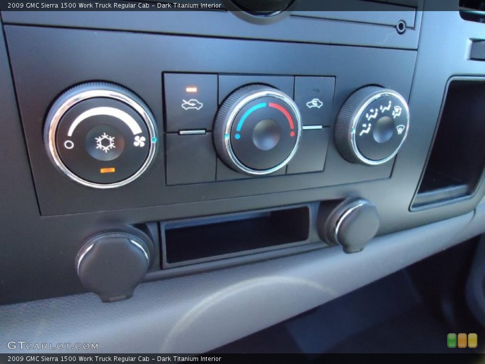 Dark Titanium Interior Controls for the 2009 GMC Sierra 1500 Work Truck Regular Cab #47516386