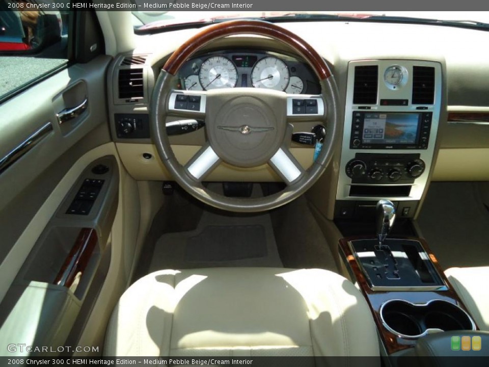 Medium Pebble Beige/Cream Interior Dashboard for the 2008 Chrysler 300 C HEMI Heritage Edition #47517310