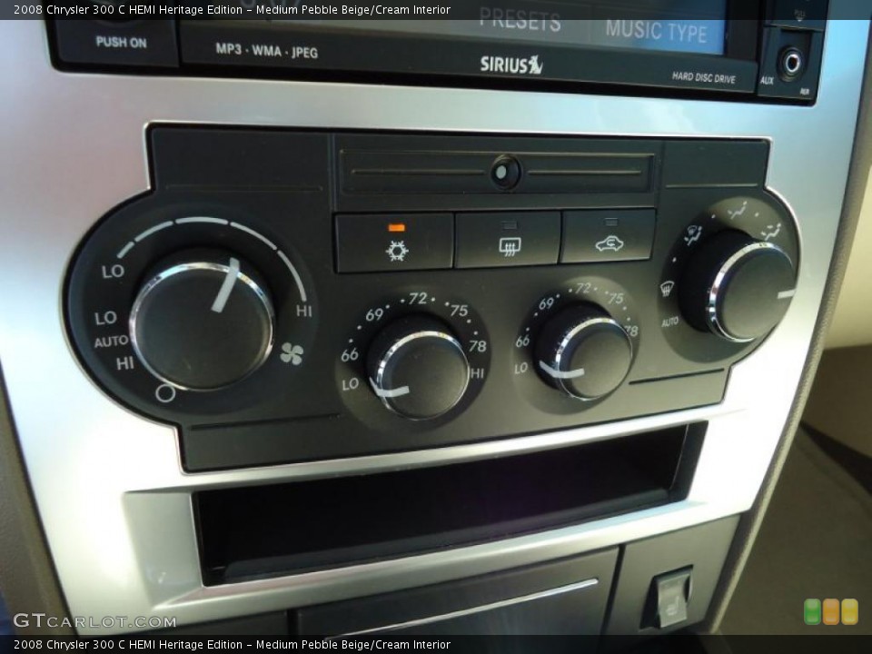 Medium Pebble Beige/Cream Interior Controls for the 2008 Chrysler 300 C HEMI Heritage Edition #47517592
