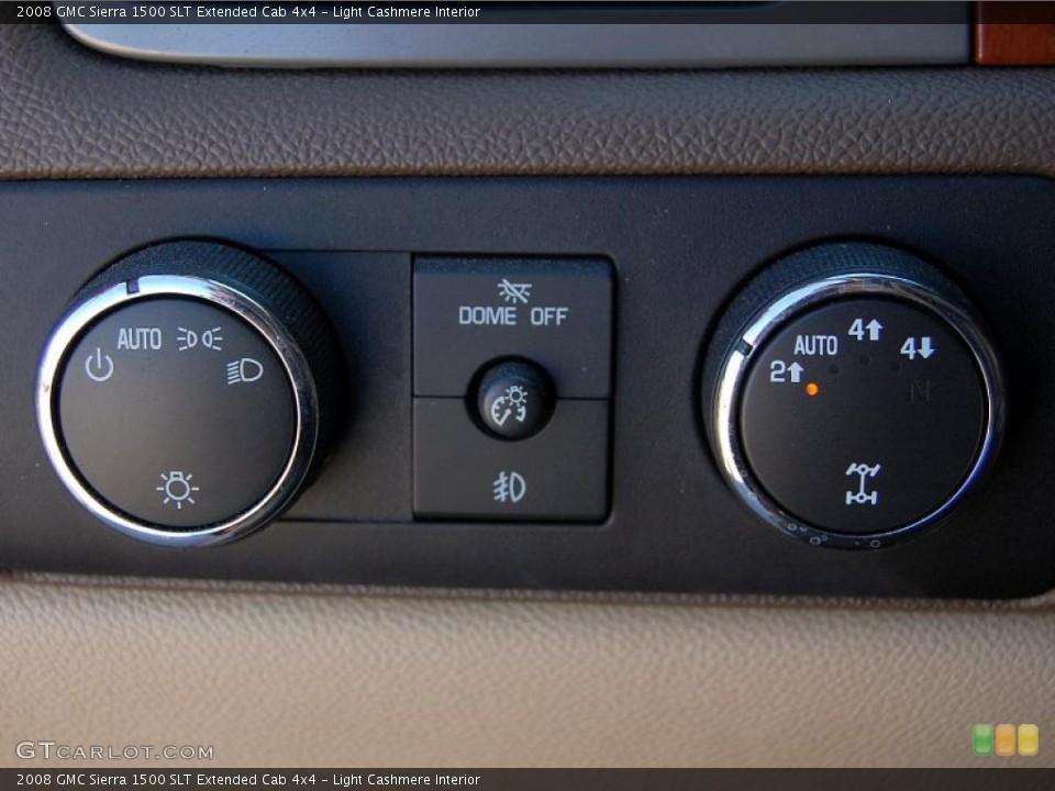 Light Cashmere Interior Controls for the 2008 GMC Sierra 1500 SLT Extended Cab 4x4 #47518843