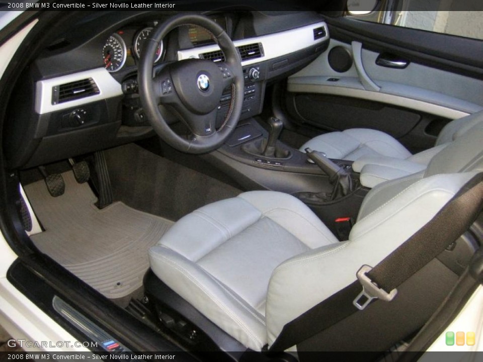 Silver Novillo Leather Interior Photo for the 2008 BMW M3 Convertible #47518924