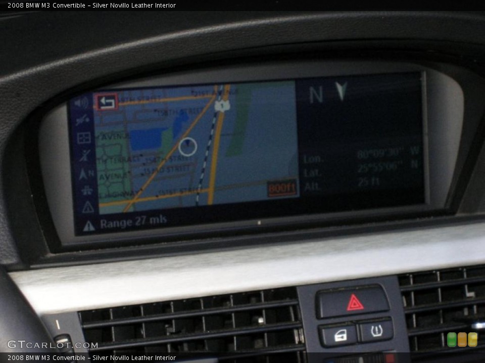 Silver Novillo Leather Interior Navigation for the 2008 BMW M3 Convertible #47519161