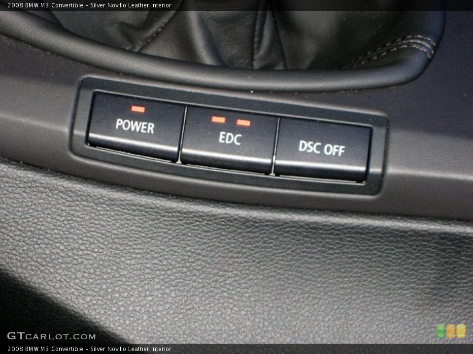 Silver Novillo Leather Interior Controls for the 2008 BMW M3 Convertible #47519212