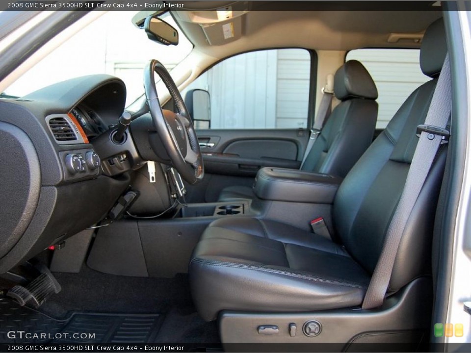 Ebony Interior Photo for the 2008 GMC Sierra 3500HD SLT Crew Cab 4x4 #47519215