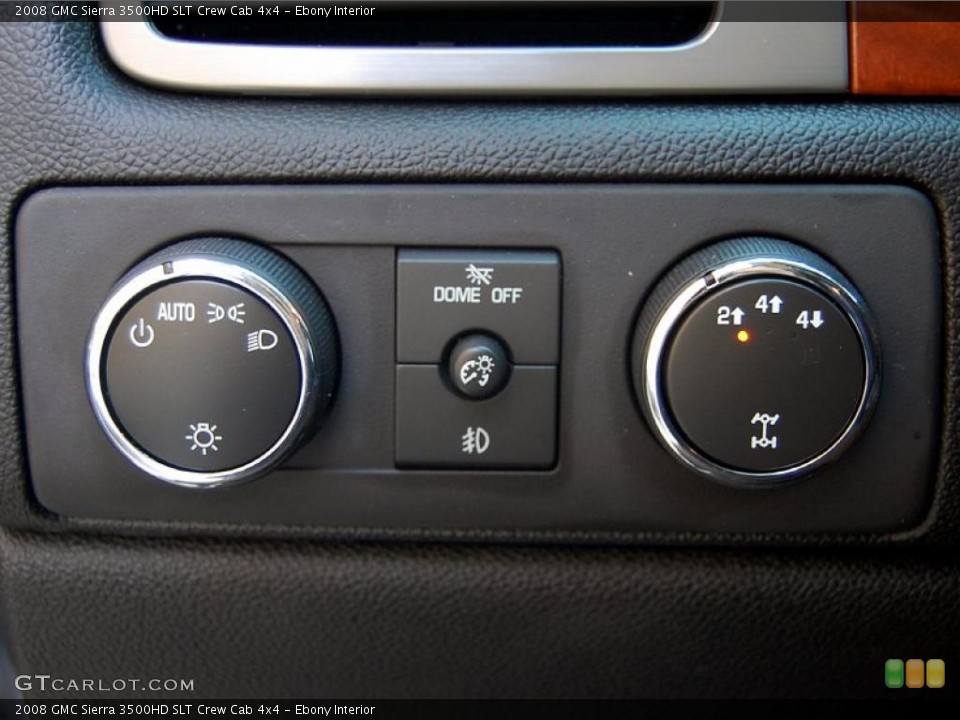 Ebony Interior Controls for the 2008 GMC Sierra 3500HD SLT Crew Cab 4x4 #47519305