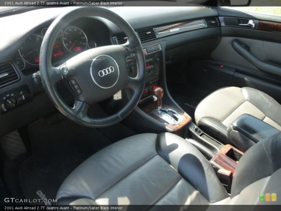 Platinum/Saber Black 2001 Audi Allroad Interiors