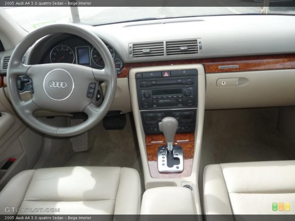 Beige Interior Dashboard for the 2005 Audi A4 3.0 quattro Sedan #47521936