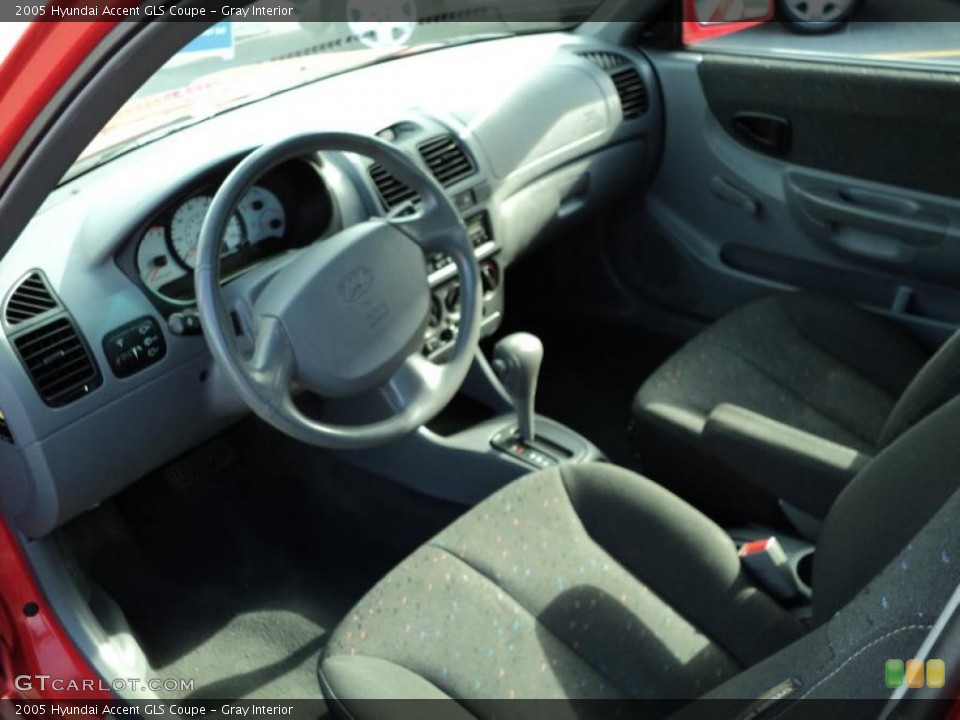 Gray Interior Prime Interior for the 2005 Hyundai Accent GLS Coupe #47524918