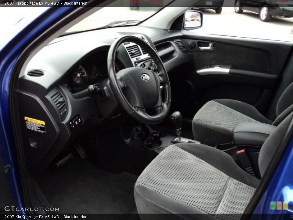 Black Interior Photo for the 2007 Kia Sportage EX V6 4WD #47526445