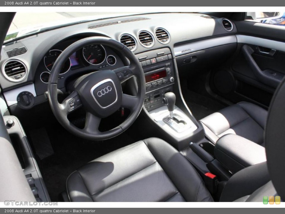 Black Interior Prime Interior for the 2008 Audi A4 2.0T quattro Cabriolet #47531707