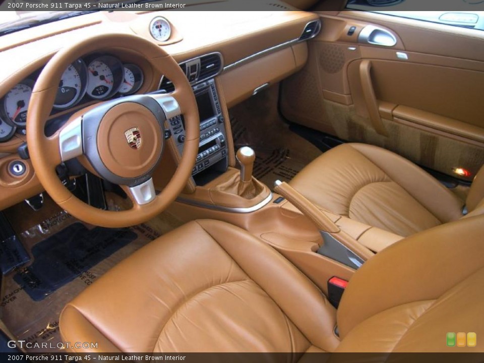 Natural Leather Brown Interior Prime Interior for the 2007 Porsche 911 Targa 4S #47531779