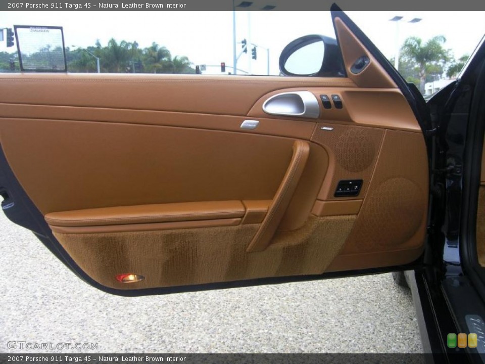 Natural Leather Brown Interior Door Panel for the 2007 Porsche 911 Targa 4S #47531800