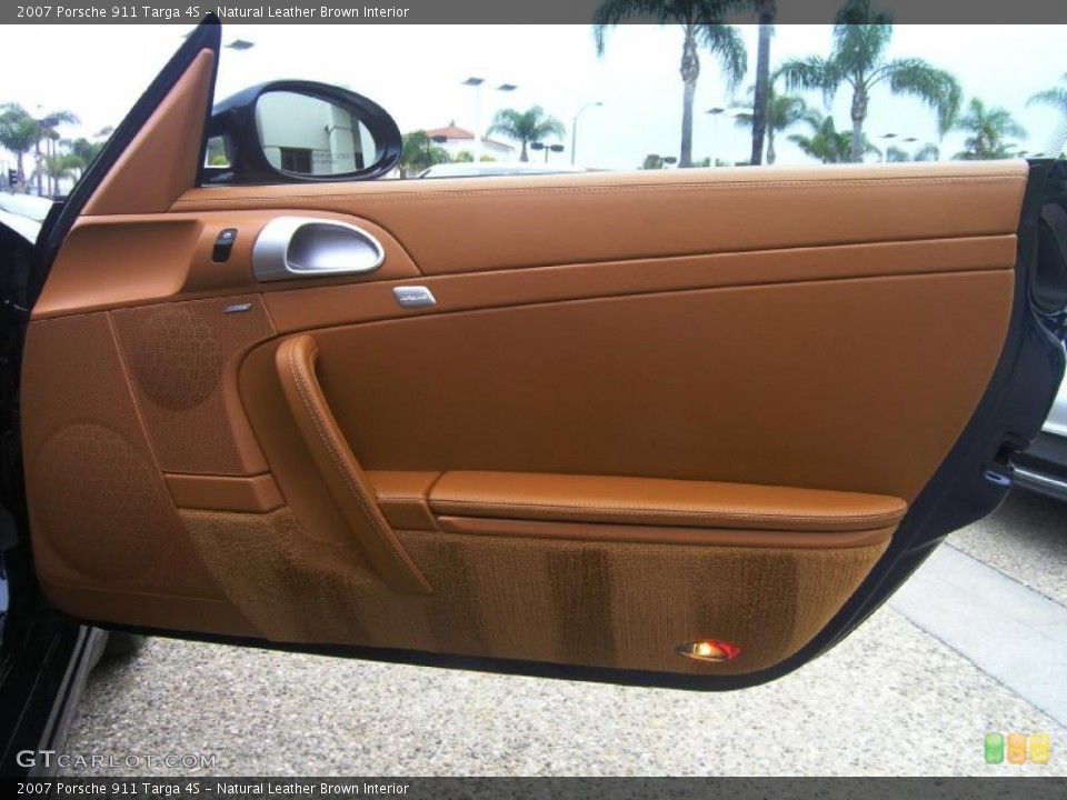 Natural Leather Brown Interior Door Panel for the 2007 Porsche 911 Targa 4S #47531851