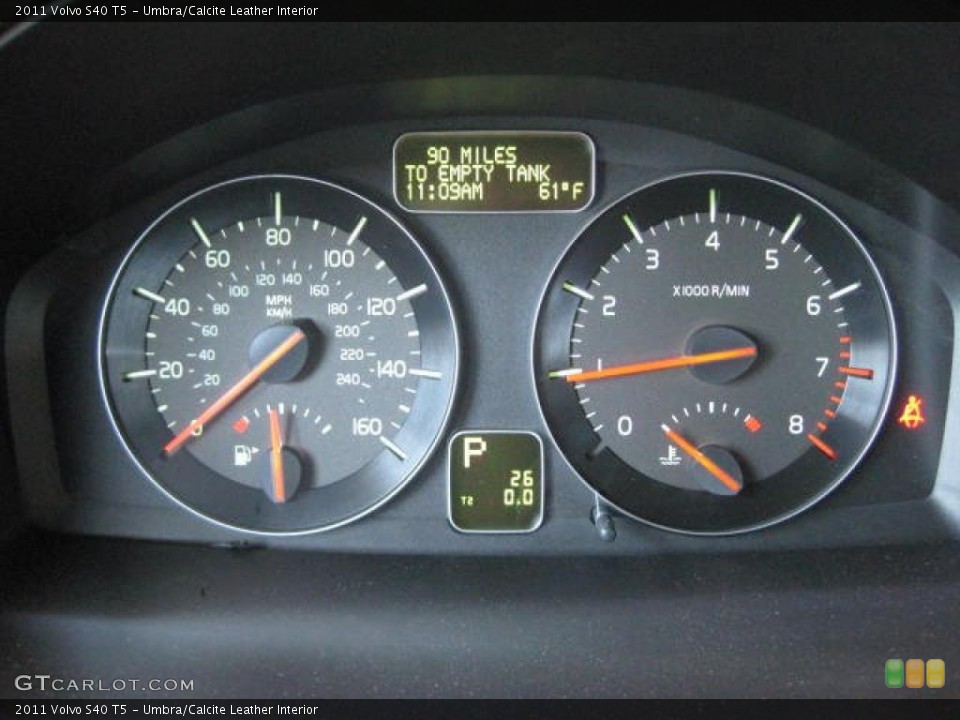 Umbra/Calcite Leather Interior Gauges for the 2011 Volvo S40 T5 #47532958
