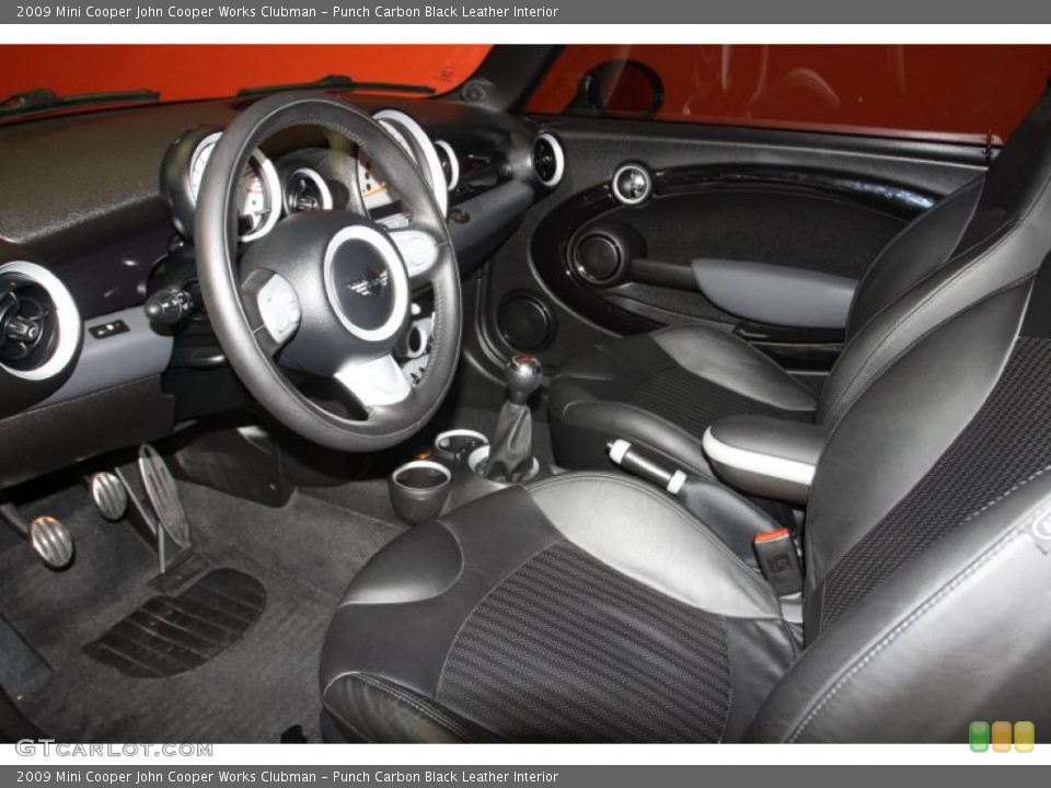 Punch Carbon Black Leather Interior Photo for the 2009 Mini Cooper John Cooper Works Clubman #47538152