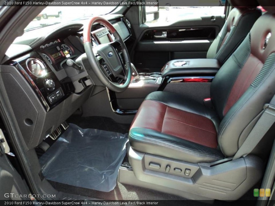 Harley Davidson Lava Red/Black Interior Photo for the 2010 Ford F150 Harley-Davidson SuperCrew 4x4 #47543216