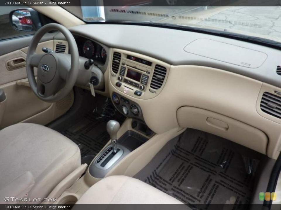 Beige Interior Dashboard for the 2010 Kia Rio LX Sedan #47550680
