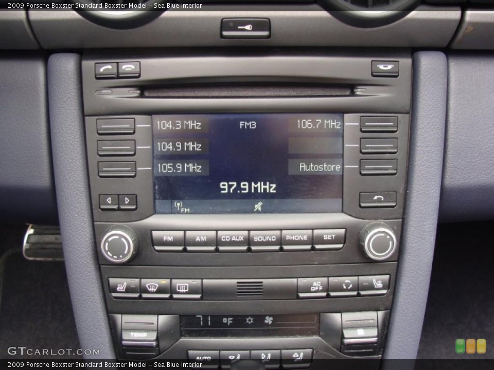 Sea Blue Interior Controls for the 2009 Porsche Boxster  #47553440
