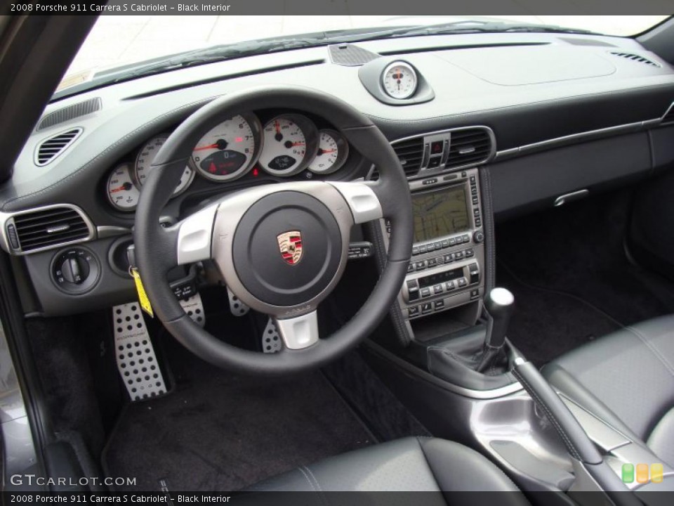 Black Interior Prime Interior for the 2008 Porsche 911 Carrera S Cabriolet #47553683