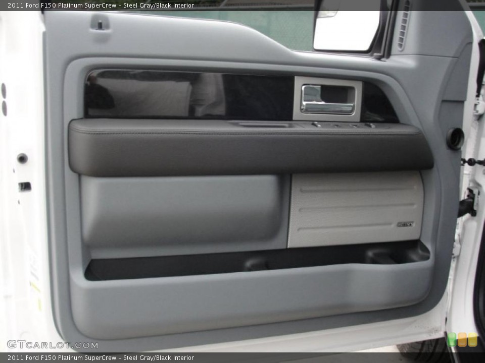 Steel Gray/Black Interior Door Panel for the 2011 Ford F150 Platinum SuperCrew #47554523