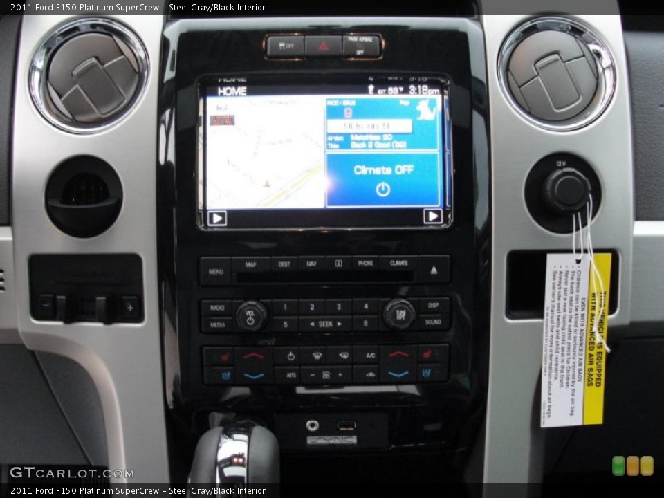 Steel Gray/Black Interior Controls for the 2011 Ford F150 Platinum SuperCrew #47554616