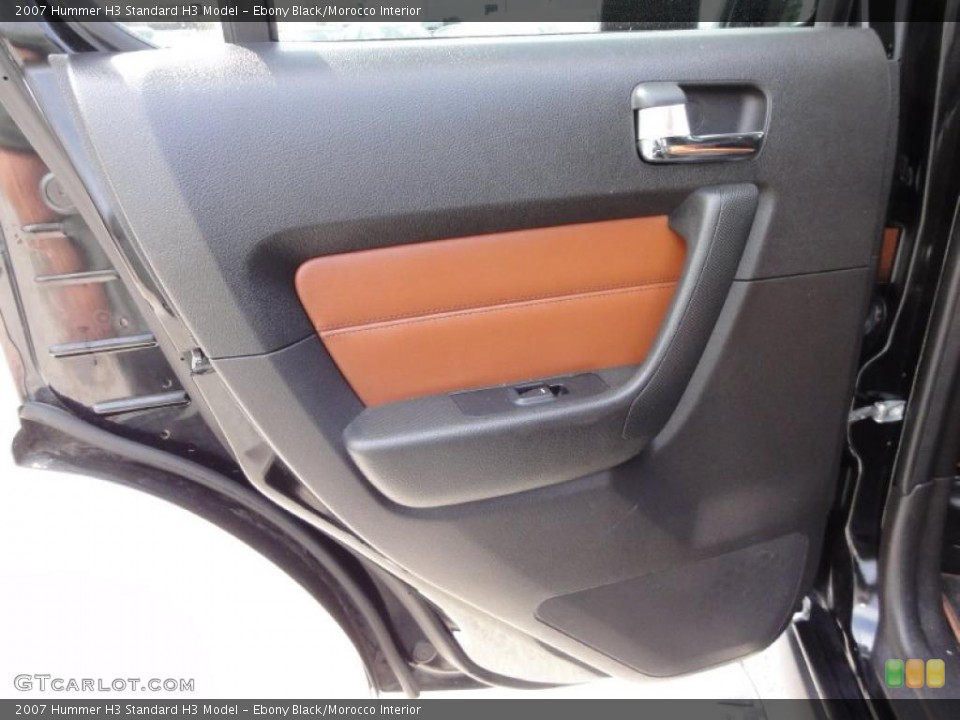 Ebony Black/Morocco Interior Door Panel for the 2007 Hummer H3  #47556002