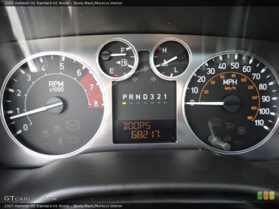 Ebony Black/Morocco Interior Gauges for the 2007 Hummer H3  #47556293