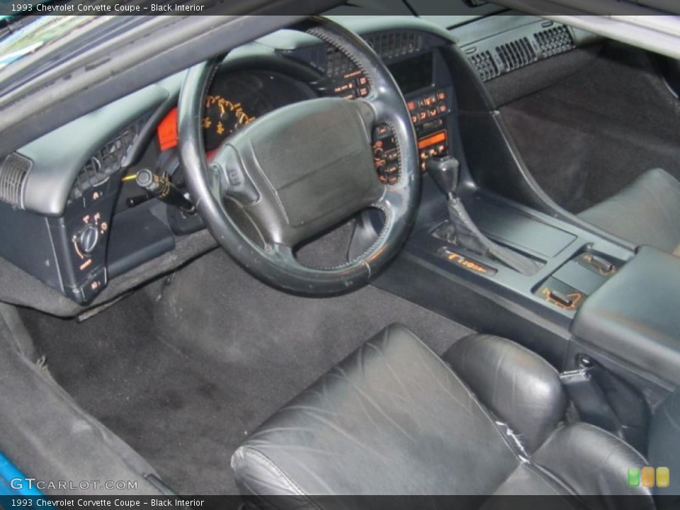 Black Interior Prime Interior for the 1993 Chevrolet Corvette Coupe #47556905