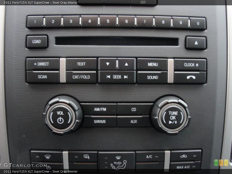 Steel Gray Interior Controls for the 2011 Ford F150 XLT SuperCrew #47557640