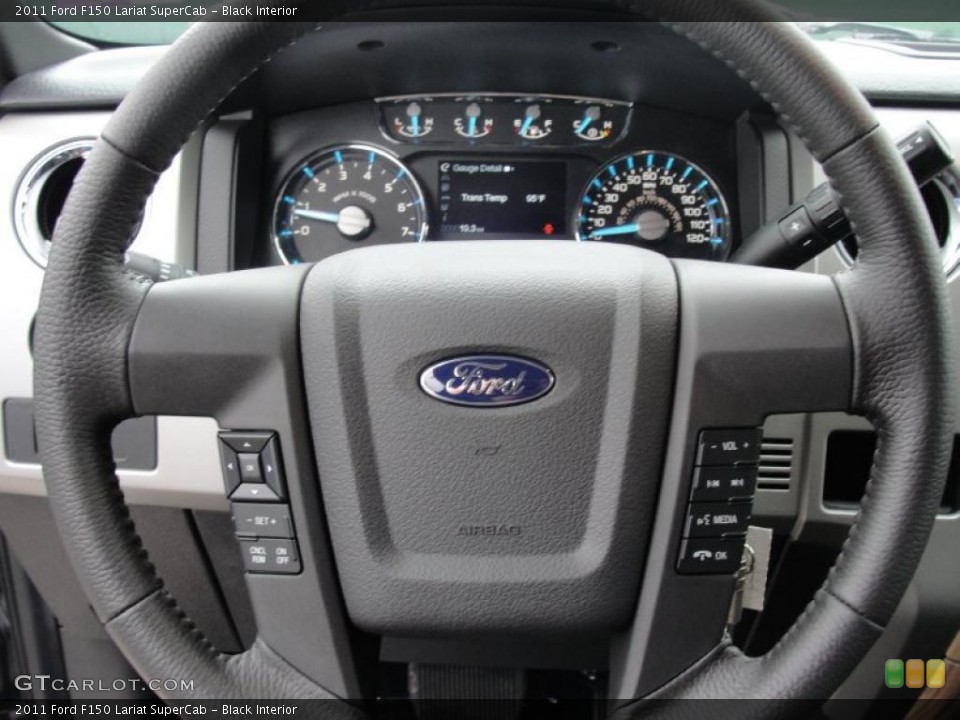 Black Interior Steering Wheel for the 2011 Ford F150 Lariat SuperCab #47558294