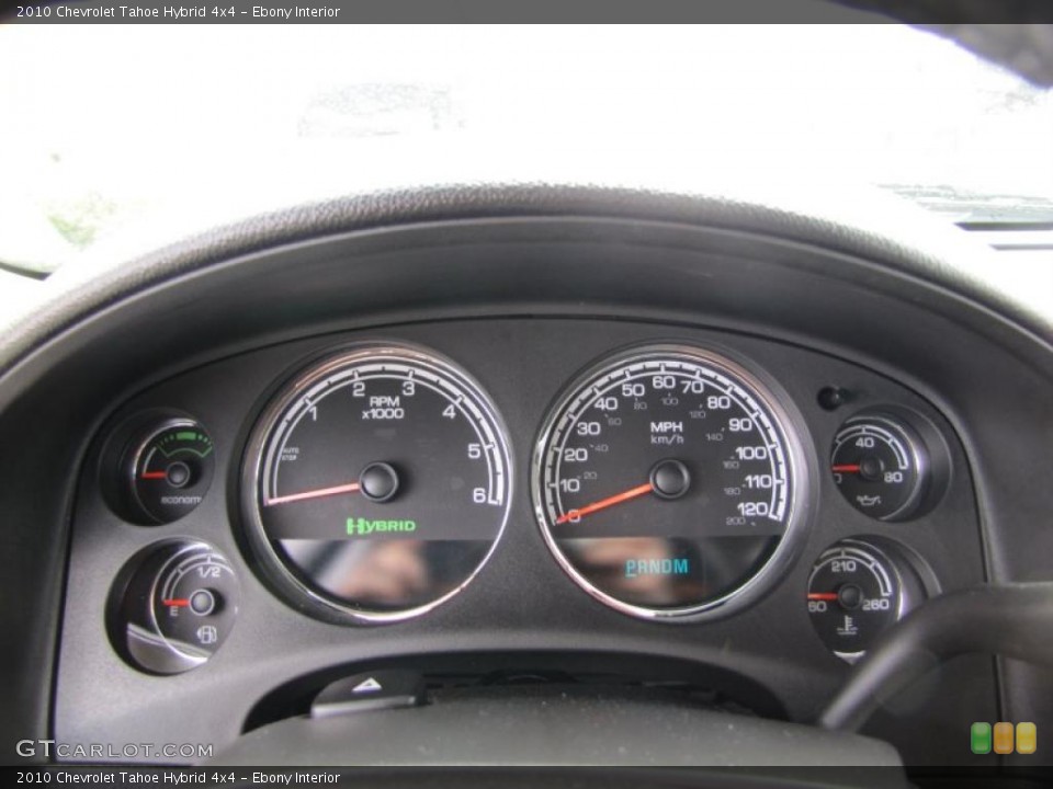 Ebony Interior Gauges for the 2010 Chevrolet Tahoe Hybrid 4x4 #47559992