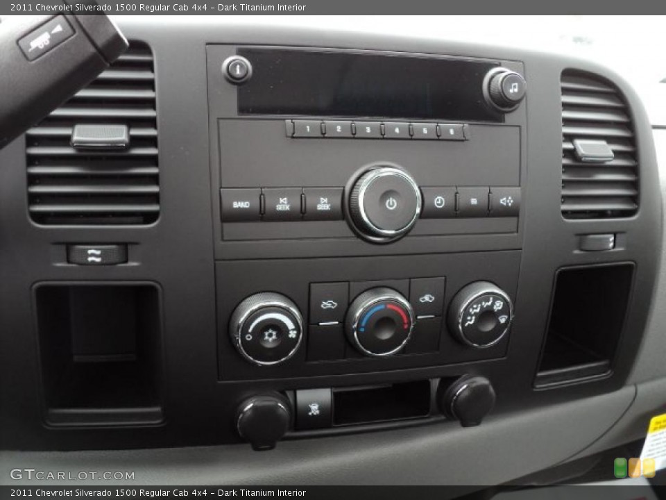 Dark Titanium Interior Controls for the 2011 Chevrolet Silverado 1500 Regular Cab 4x4 #47562575