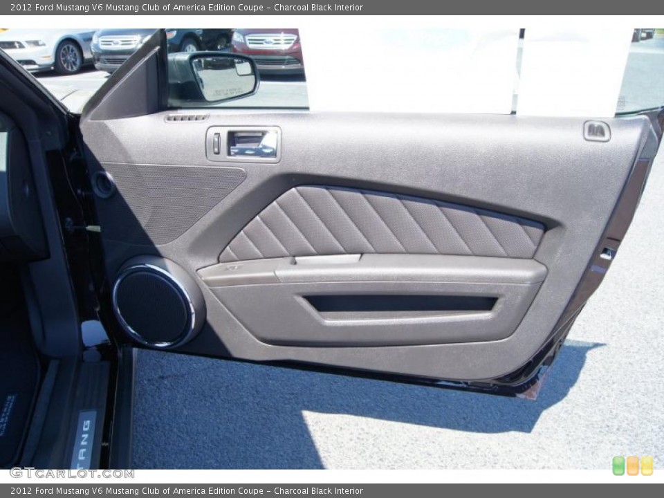 Charcoal Black Interior Door Panel for the 2012 Ford Mustang V6 Mustang Club of America Edition Coupe #47565680