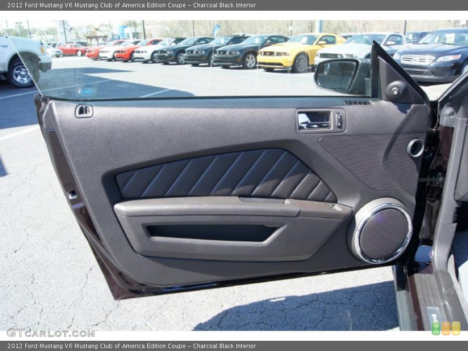 Charcoal Black Interior Door Panel for the 2012 Ford Mustang V6 Mustang Club of America Edition Coupe #47565725