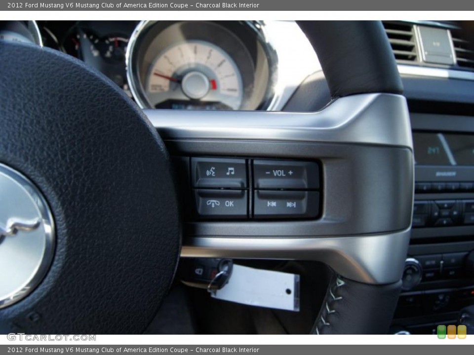 Charcoal Black Interior Controls for the 2012 Ford Mustang V6 Mustang Club of America Edition Coupe #47565797