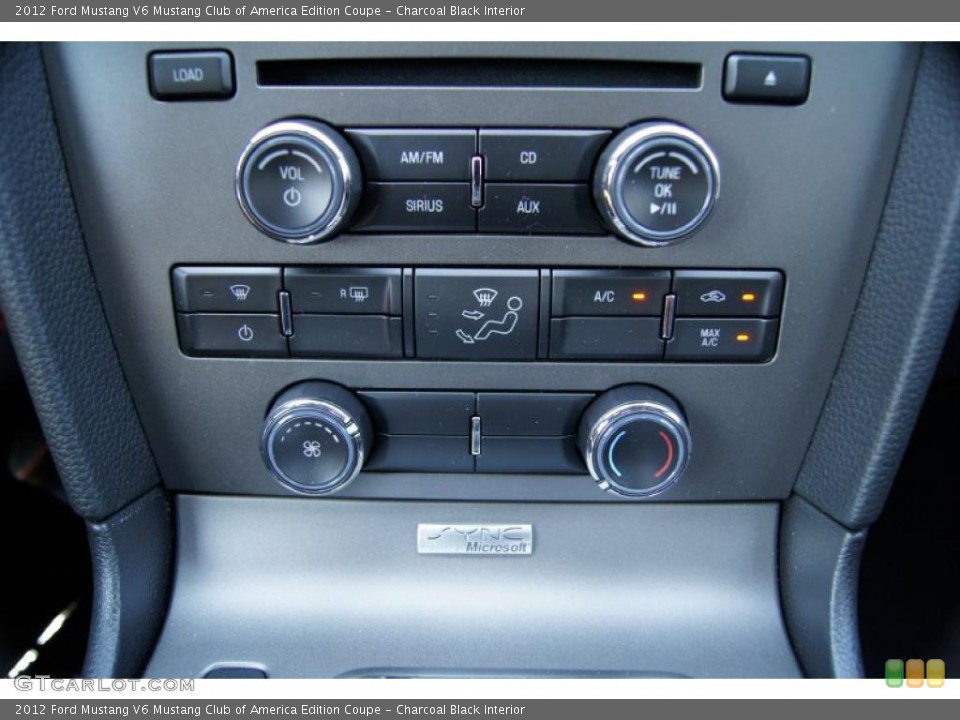 Charcoal Black Interior Controls for the 2012 Ford Mustang V6 Mustang Club of America Edition Coupe #47565863